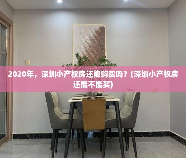 2020年，深圳小产权房还能购买吗？(深圳小产权房还能不能买)