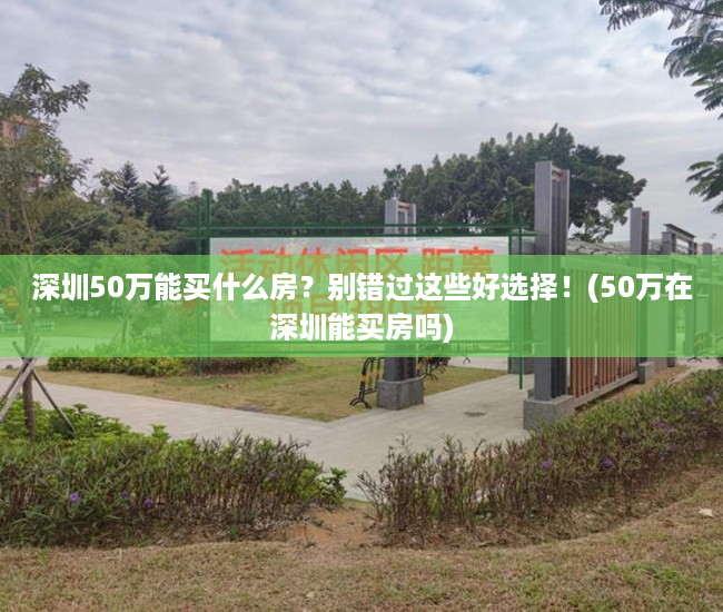 深圳50万能买什么房？别错过这些好选择！(50万在深圳能买房吗)