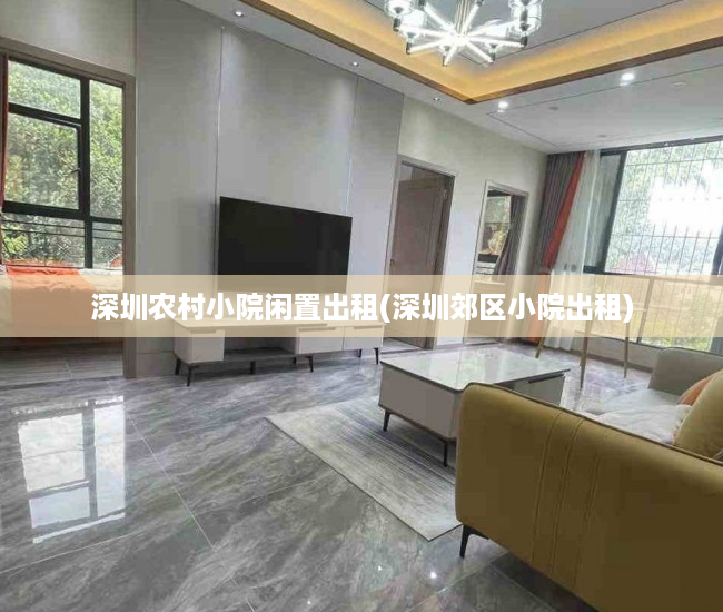 深圳农村小院闲置出租(深圳郊区小院出租)