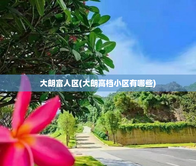 大朗富人区(大朗高档小区有哪些)