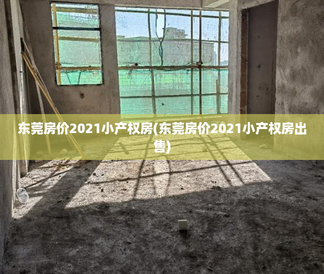 东莞房价2021小产权房(东莞房价2021小产权房出售)