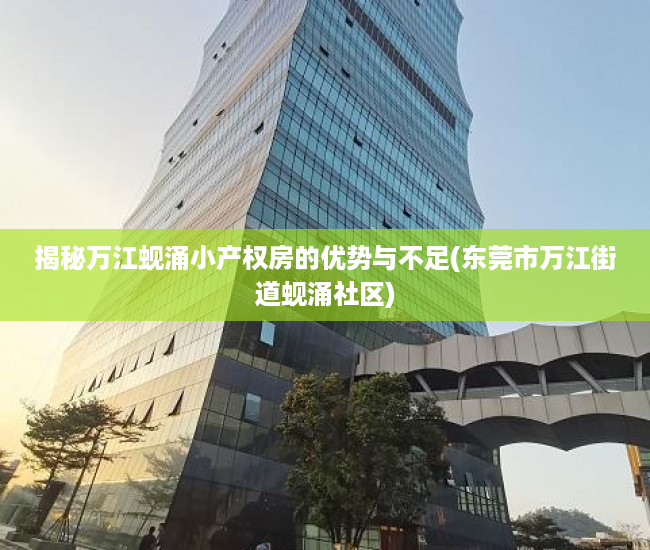 揭秘万江蚬涌小产权房的优势与不足(东莞市万江街道蚬涌社区)