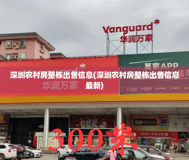 深圳农村房整栋出售信息(深圳农村房整栋出售信息最新)