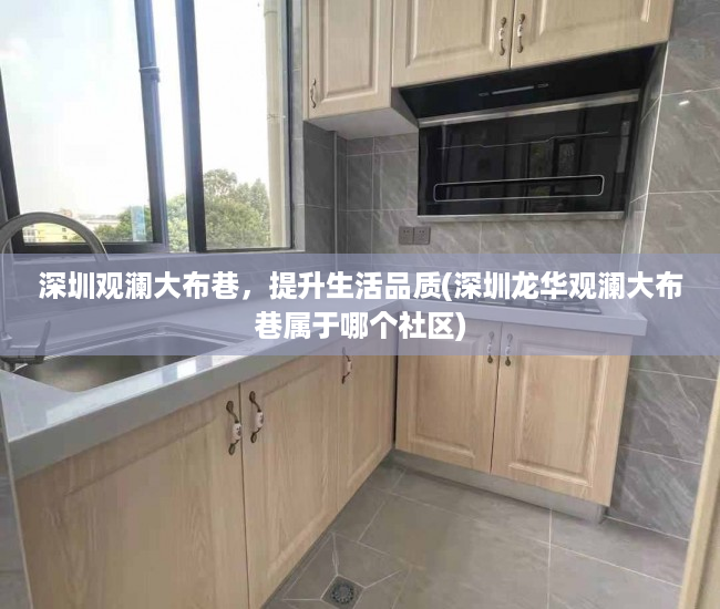 深圳观澜大布巷，提升生活品质(深圳龙华观澜大布巷属于哪个社区)