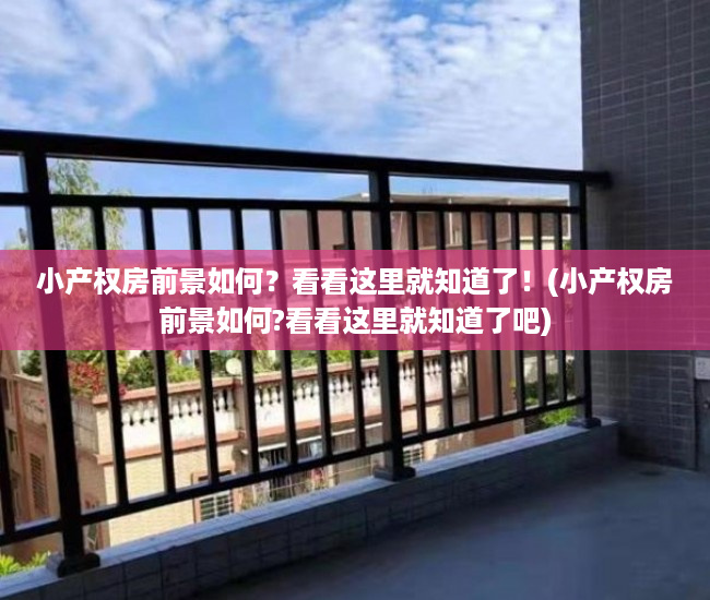 小产权房前景如何？看看这里就知道了！(小产权房前景如何?看看这里就知道了吧)