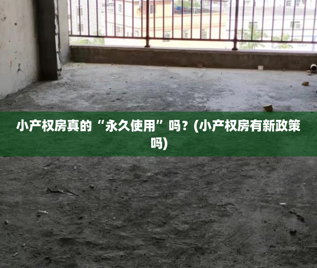 小产权房真的“永久使用”吗？(小产权房有新政策吗)