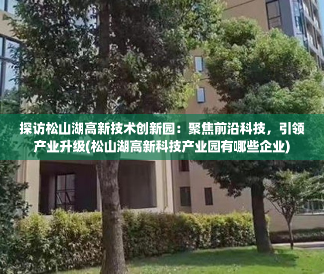 探访松山湖高新技术创新园：聚焦前沿科技，引领产业升级(松山湖高新科技产业园有哪些企业)