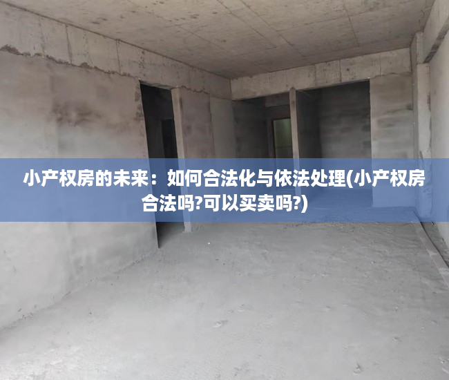 小产权房的未来：如何合法化与依法处理(小产权房合法吗?可以买卖吗?)