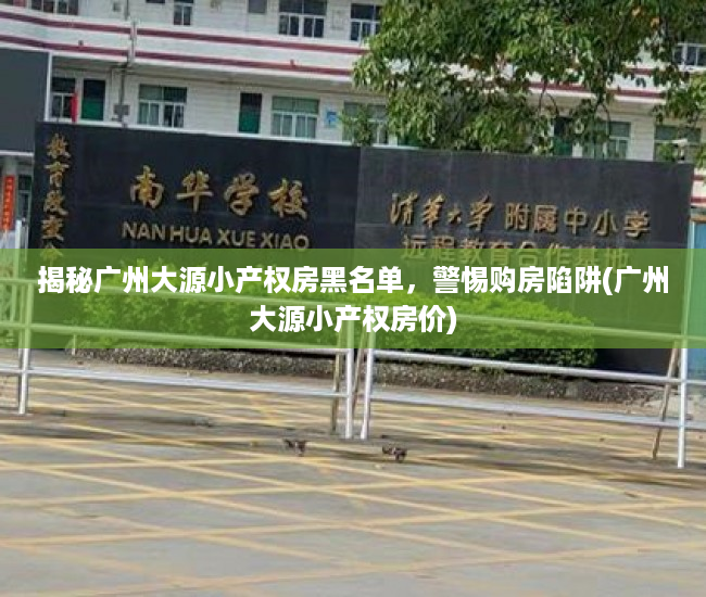 揭秘广州大源小产权房黑名单，警惕购房陷阱(广州大源小产权房价)