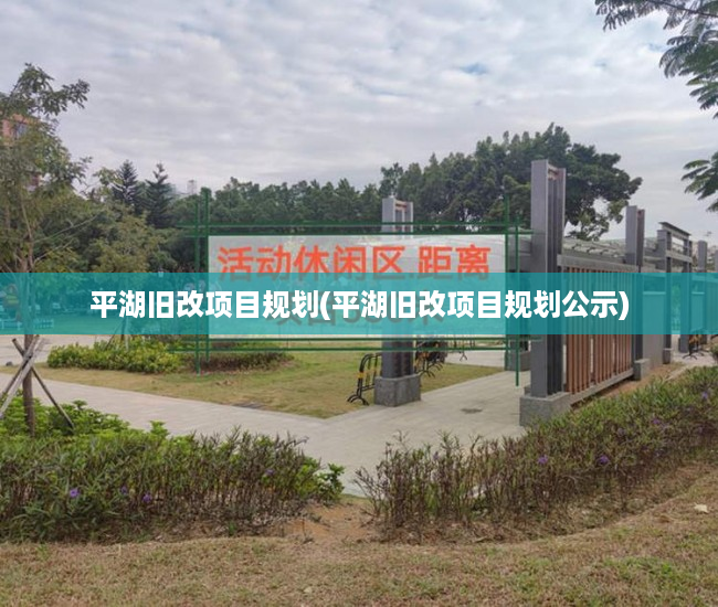 平湖旧改项目规划(平湖旧改项目规划公示)