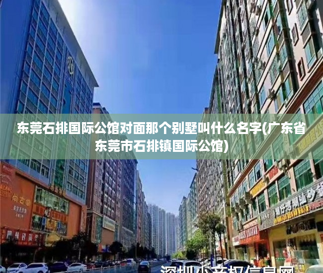 东莞石排国际公馆对面那个别墅叫什么名字(广东省东莞市石排镇国际公馆)