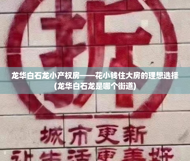 龙华白石龙小产权房——花小钱住大房的理想选择(龙华白石龙是哪个街道)