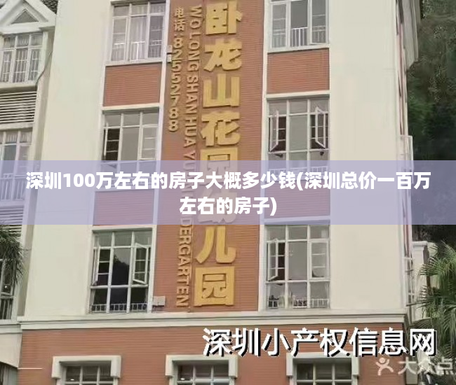 深圳100万左右的房子大概多少钱(深圳总价一百万左右的房子)