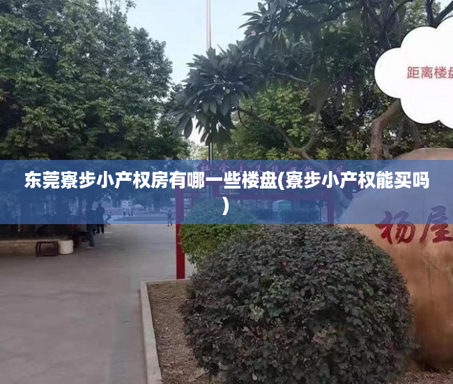 东莞寮步小产权房有哪一些楼盘(寮步小产权能买吗) 东莞寮步小产权房有哪一些楼盘(寮步小产权能买吗)