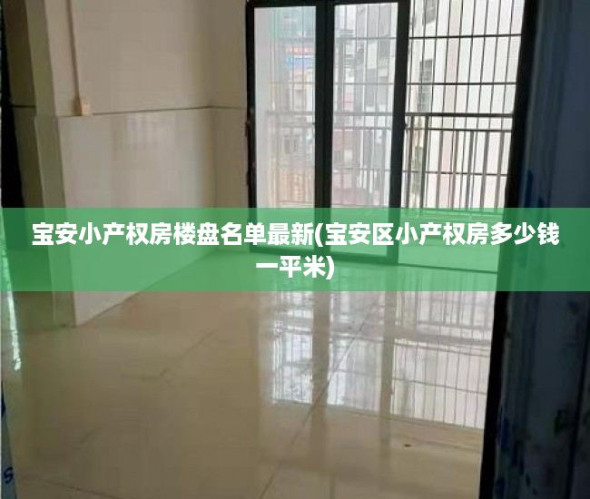 宝安小产权房楼盘名单最新(宝安区小产权房多少钱一平米)
