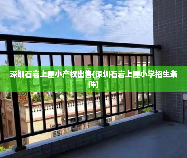 深圳石岩上屋小产权出售(深圳石岩上屋小学招生条件)