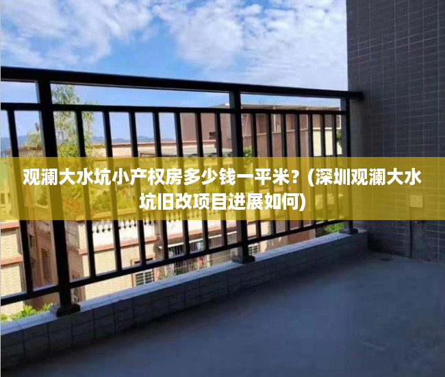 观澜大水坑小产权房多少钱一平米？(深圳观澜大水坑旧改项目进展如何)