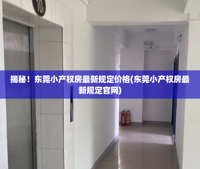 揭秘！东莞小产权房最新规定价格(东莞小产权房最新规定官网)