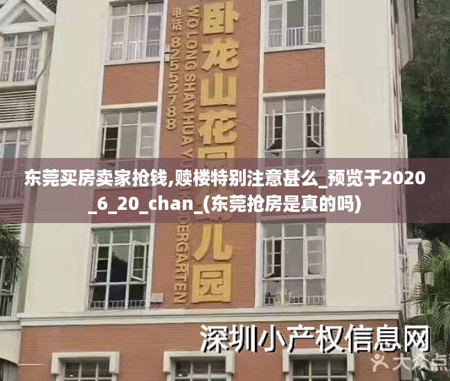 东莞买房卖家抢钱,赎楼特别注意甚么_预览于2020_6_20_chan_(东莞抢房是真的吗)