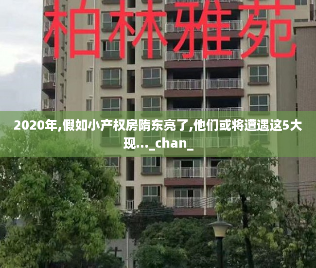 2020年,假如小产权房隋东亮了,他们或将遭遇这5大现..._chan_