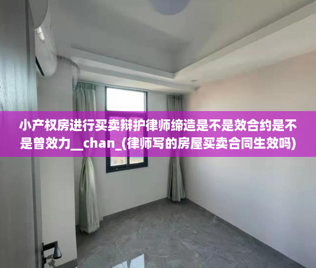 小产权房进行买卖辩护律师缔造是不是效合约是不是曾效力__chan_(律师写的房屋买卖合同生效吗)