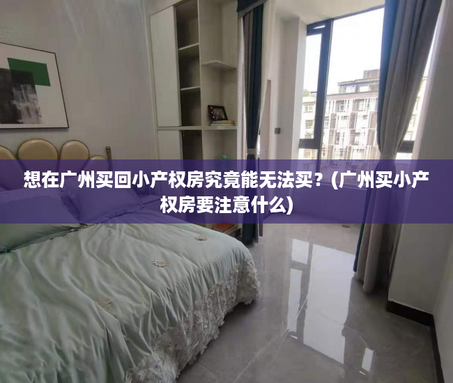 想在广州买回小产权房究竟能无法买？(广州买小产权房要注意什么)