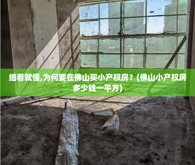 细看就懂,为何要在佛山买小产权房？(佛山小产权房多少钱一平方)
