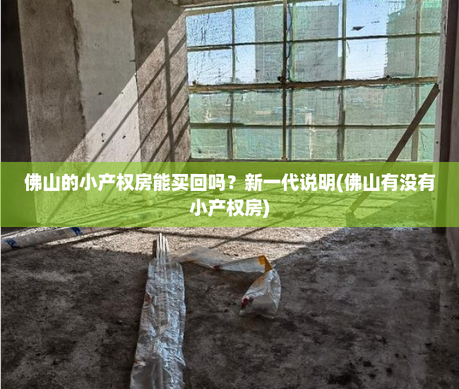 佛山的小产权房能买回吗？新一代说明(佛山有没有小产权房)
