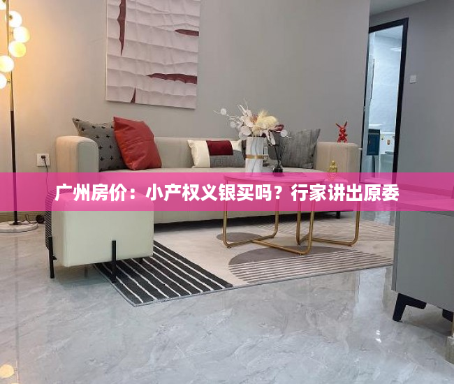 广州房价：小产权义银买吗？行家讲出原委