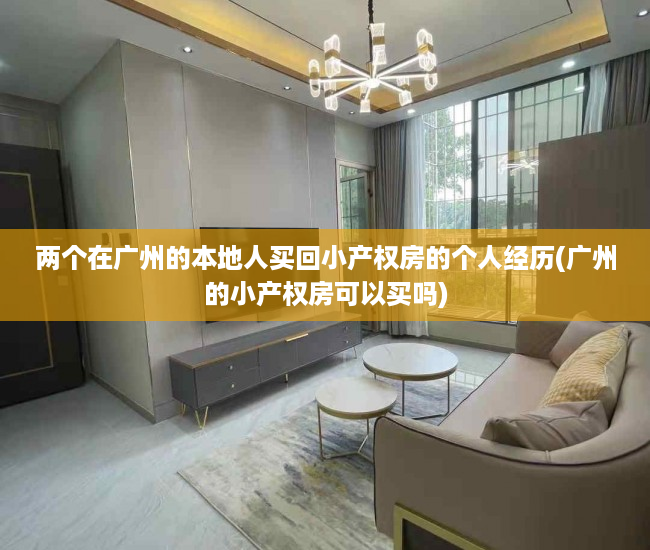 两个在广州的本地人买回小产权房的个人经历(广州的小产权房可以买吗)
