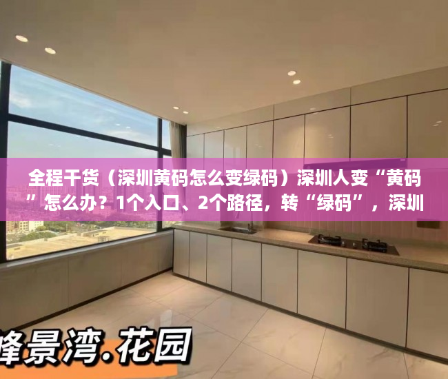 全程干货（深圳黄码怎么变绿码）深圳人变“黄码”怎么办？1个入口、2个路径，转“绿码”，深圳 黄码变绿码，