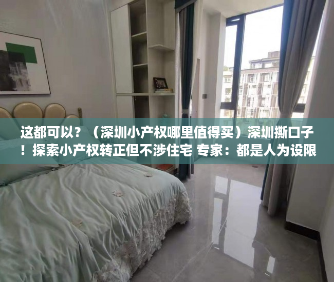 这都可以？（深圳小产权哪里值得买）深圳撕口子！探索小产权转正但不涉住宅 专家：都是人为设限，在深圳买了小产权房东后悔的，