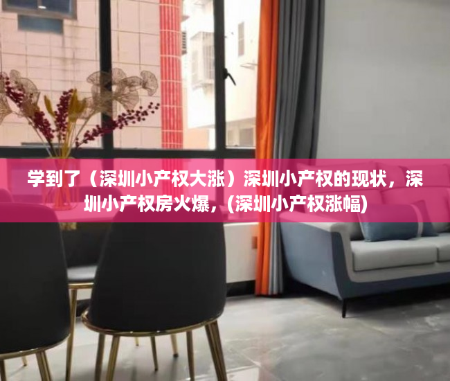 学到了（深圳小产权大涨）深圳小产权的现状，深圳小产权房火爆，(深圳小产权涨幅)