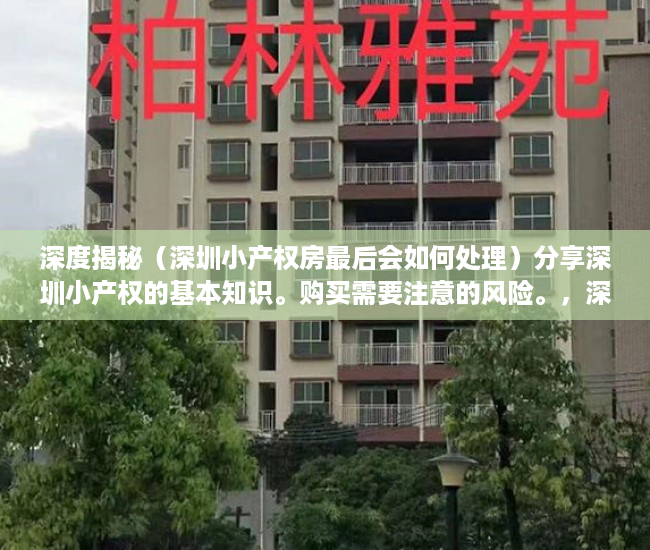深度揭秘（深圳小产权房最后会如何处理）分享深圳小产权的基本知识。购买需要注意的风险。，深圳小产权房规范管理政策将出台，