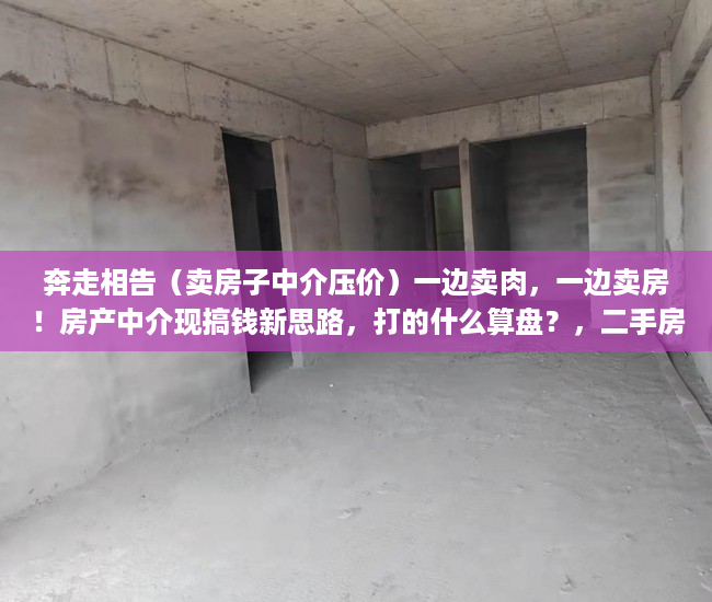 奔走相告（卖房子中介压价）一边卖肉，一边卖房！房产中介现搞钱新思路，打的什么算盘？，二手房产中介卖房套路，