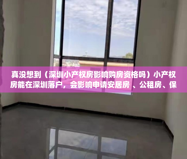 真没想到（深圳小产权房影响购房资格吗）小产权房能在深圳落户，会影响申请安居房 、公租房、保障房吗？，深圳小产权房子有保障吗，