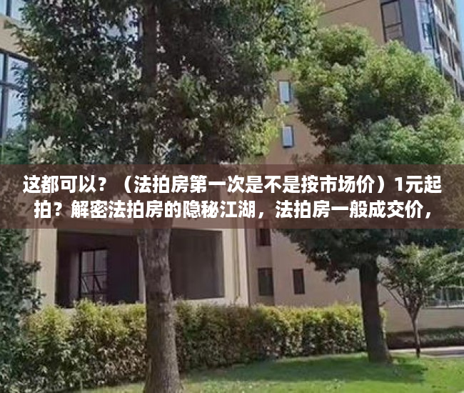 这都可以？（法拍房第一次是不是按市场价）1元起拍？解密法拍房的隐秘江湖，法拍房一般成交价，
