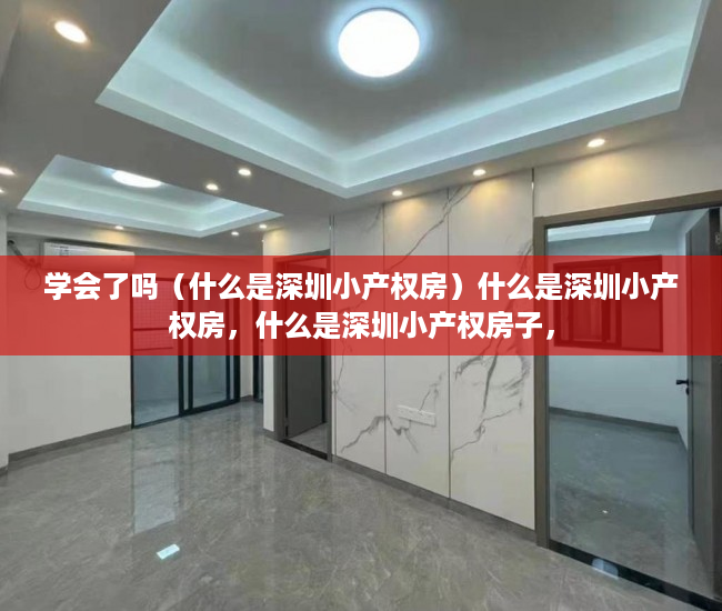 学会了吗（什么是深圳小产权房）什么是深圳小产权房，什么是深圳小产权房子，