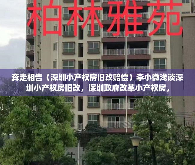 奔走相告（深圳小产权房旧改赔偿）李小微浅谈深圳小产权房旧改，深圳政府改革小产权房，