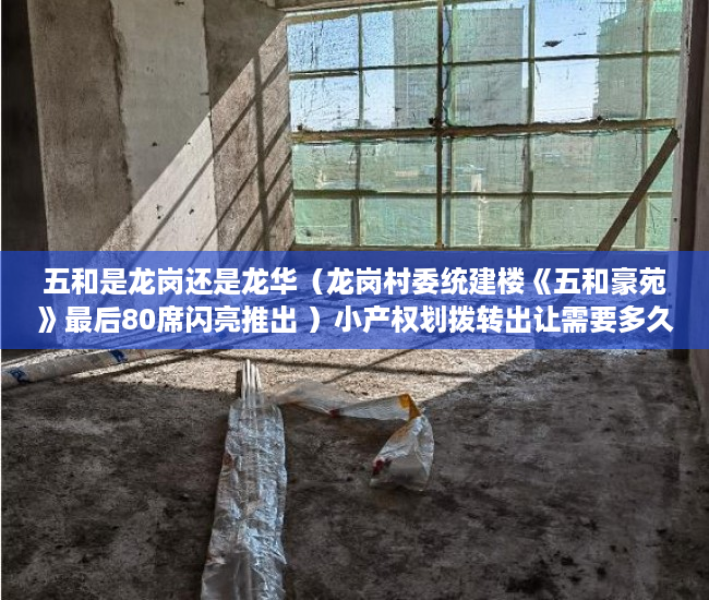 五和是龙岗还是龙华（龙岗村委统建楼《五和豪苑》最后80席闪亮推出 ）小产权划拨转出让需要多久，