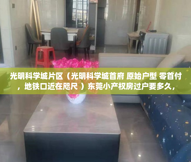 光明科学城片区（光明科学城首府 原始户型 零首付，地铁口近在咫尺 ）东莞小产权房过户要多久，