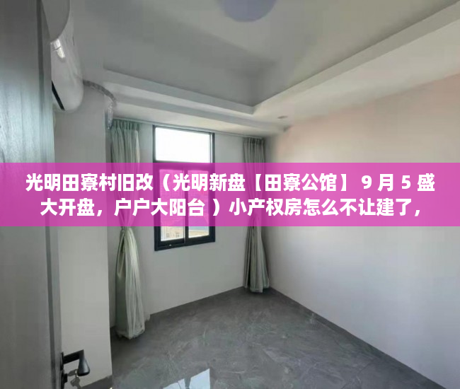 光明田寮村旧改（光明新盘【田寮公馆】 9 月 5 盛大开盘，户户大阳台 ）小产权房怎么不让建了，