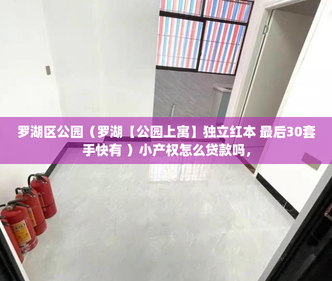 罗湖区公园（罗湖【公园上寓】独立红本 最后30套手快有 ）小产权怎么贷款吗，