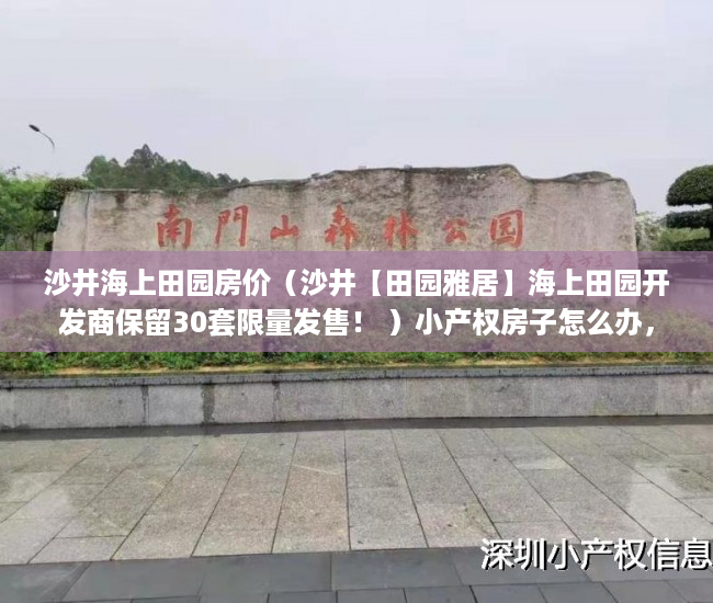 沙井海上田园房价（沙井【田园雅居】海上田园开发商保留30套限量发售！ ）小产权房子怎么办，