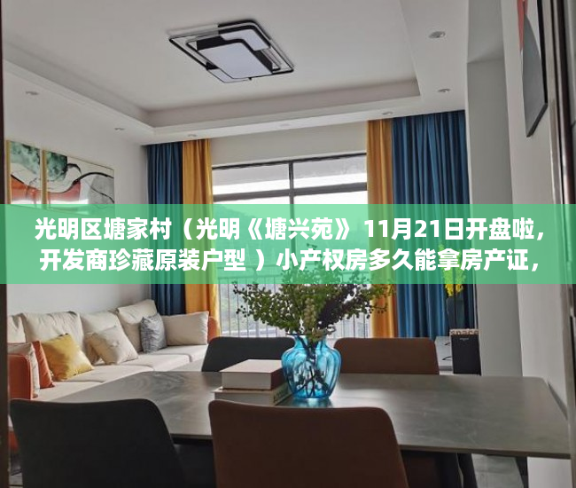光明区塘家村（光明《塘兴苑》 11月21日开盘啦，开发商珍藏原装户型 ）小产权房多久能拿房产证，