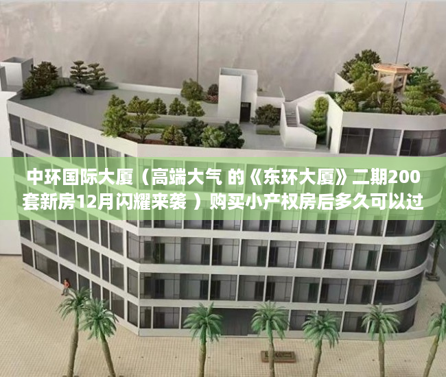中环国际大厦（高端大气 的《东环大厦》二期200套新房12月闪耀来袭 ）购买小产权房后多久可以过户，