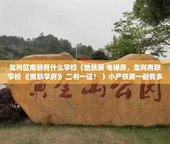 龙岗区南联有什么学校（地铁房 电梯房，龙岗南联学校 《南联学府》 二书一证！ ）小产权房一般有多久的使用权，