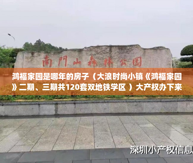 鸿福家园是哪年的房子（大浪时尚小镇《鸿福家园》二期、三期共120套双地铁学区 ）大产权办下来后多久可以办小产权，