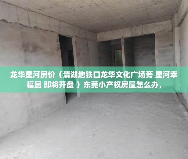 龙华星河房价（清湖地铁口龙华文化广场旁 星河幸福居 即将开盘 ）东莞小产权房屋怎么办，