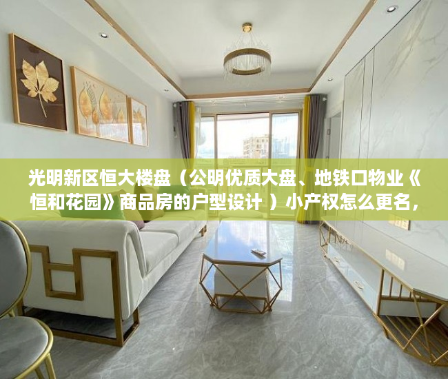 光明新区恒大楼盘（公明优质大盘、地铁口物业《恒和花园》商品房的户型设计 ）小产权怎么更名，